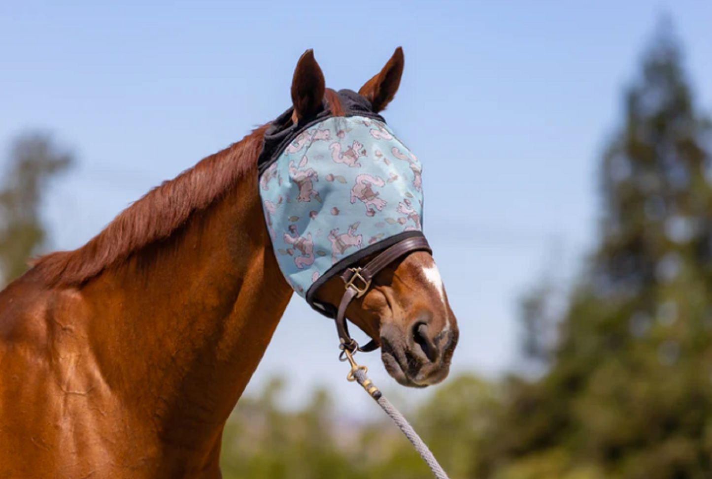 Mackey Standard Fly Mask – 73% UV, Fleece Trim, No Ears