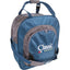 Navy and grey Super Deluxe Rope Bag designed to store up to 9 ropes. This durable rodeo bag features the "Classic" logo, multiple zippered compartments, and mesh side pockets for organized gear storage. It includes a padded adjustable shoulder strap and buckled top handles for comfortable transport. Ideal for competitive ropers and equestrian enthusiasts needing professional, heavy-duty rope organization.