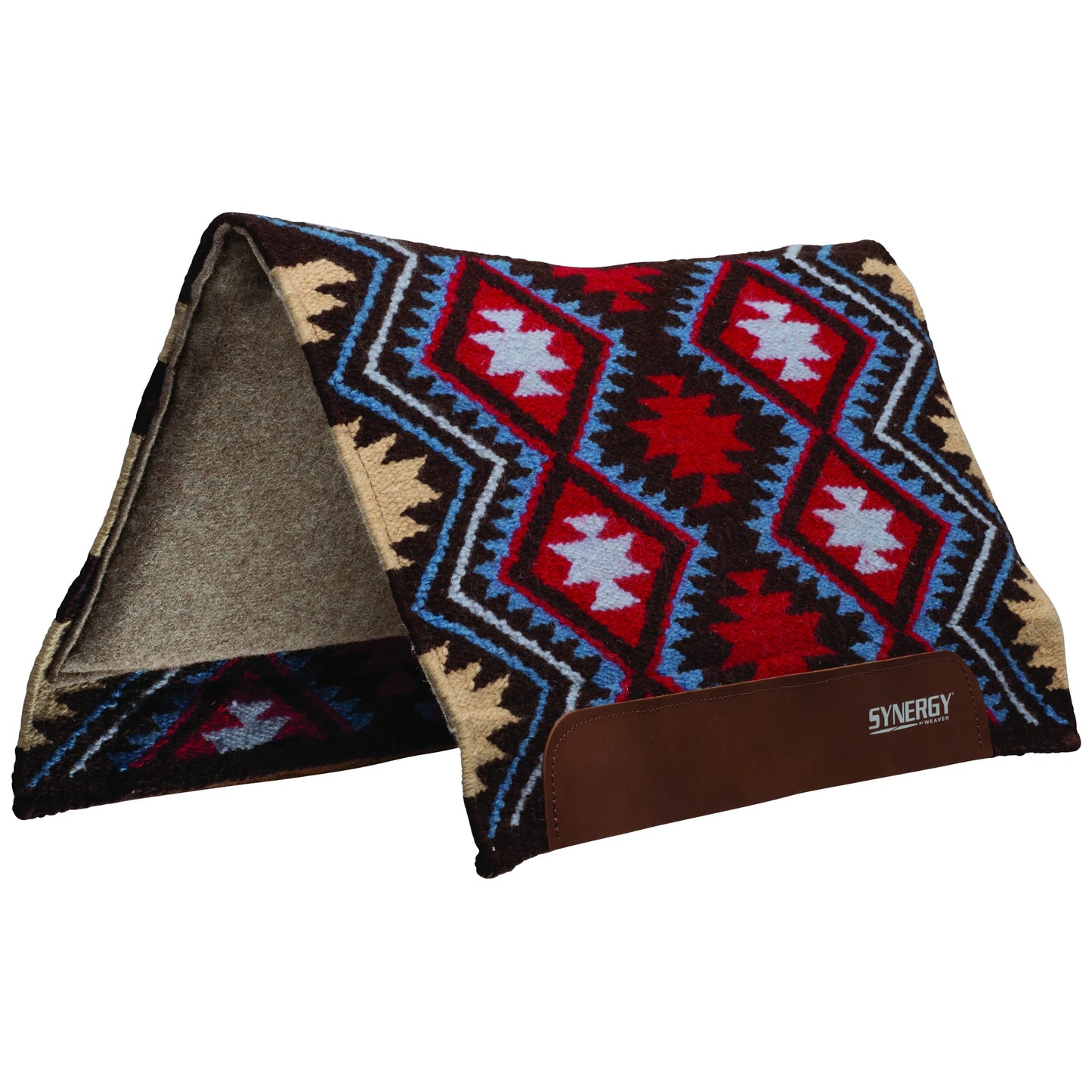 Weaver Synergy Flex Fleece-Lined Western Saddle Pad - 33" x 38" - 1" Thick Merino Wool Liner