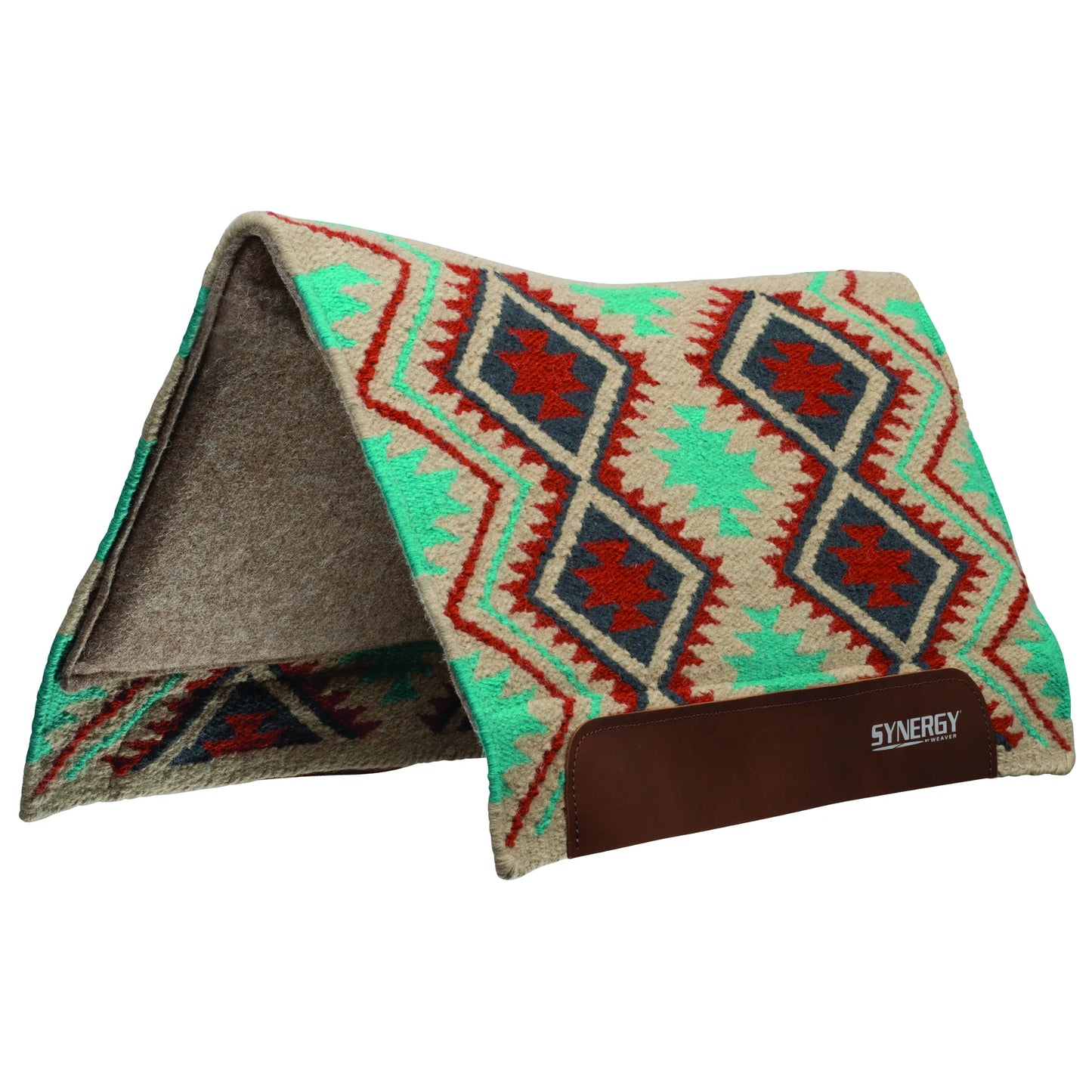 Weaver Synergy Flex Fleece-Lined Western Saddle Pad - 33" x 38" - 1" Thick Merino Wool Liner