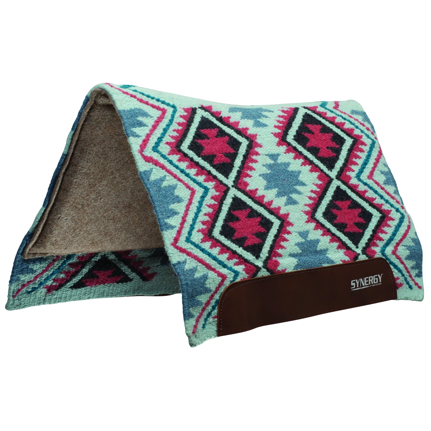 Weaver Synergy Flex Fleece-Lined Western Saddle Pad - 33" x 38" - 1" Thick Merino Wool Liner
