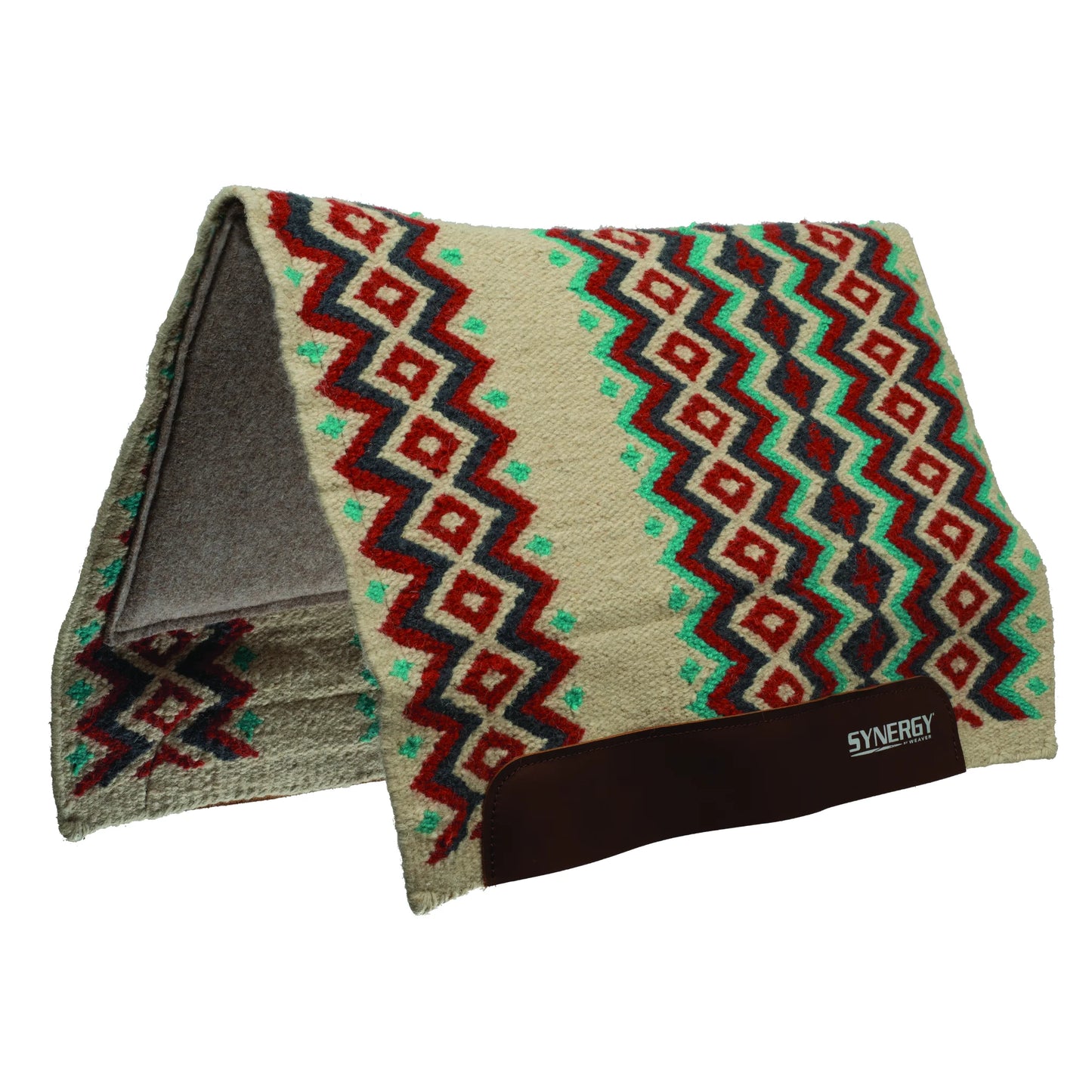 Weaver Synergy Flex Fleece-Lined Western Saddle Pad - 33" x 38" - 1" Thick Merino Wool Liner