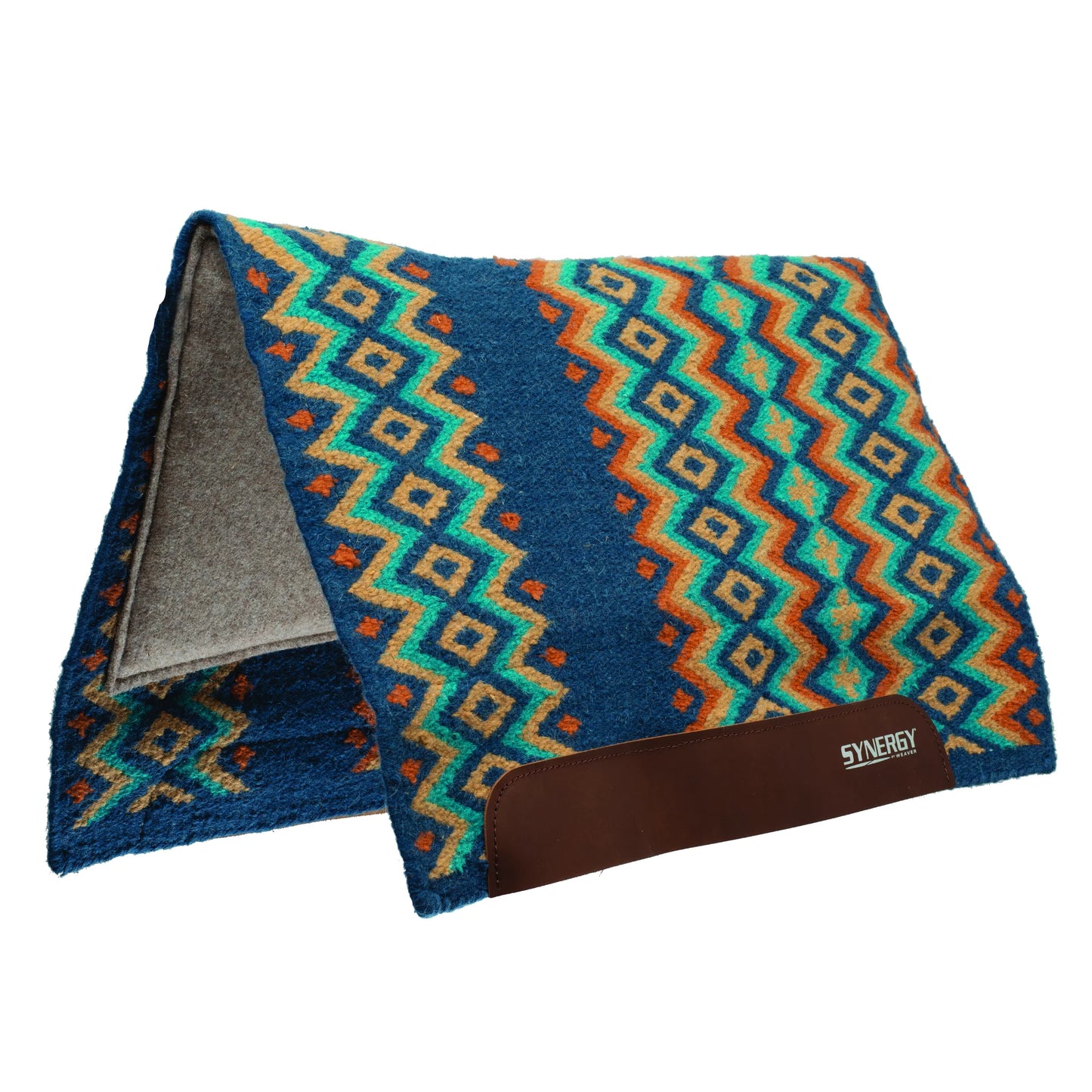 Weaver Synergy Flex Fleece-Lined Western Saddle Pad - 33" x 38" - 1" Thick Merino Wool Liner