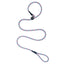 Terrain D.O.G. Rope Slip Lead in a stylish grey and red braided pattern. This durable mountain-style rope dog leash includes an adjustable leather slider for a custom fit and an integrated collar loop for easy on-and-off. Perfect for dog training and everyday walks, this high-quality, American-made leash offers a secure grip and long-lasting performance for pet owners seeking reliability and style.