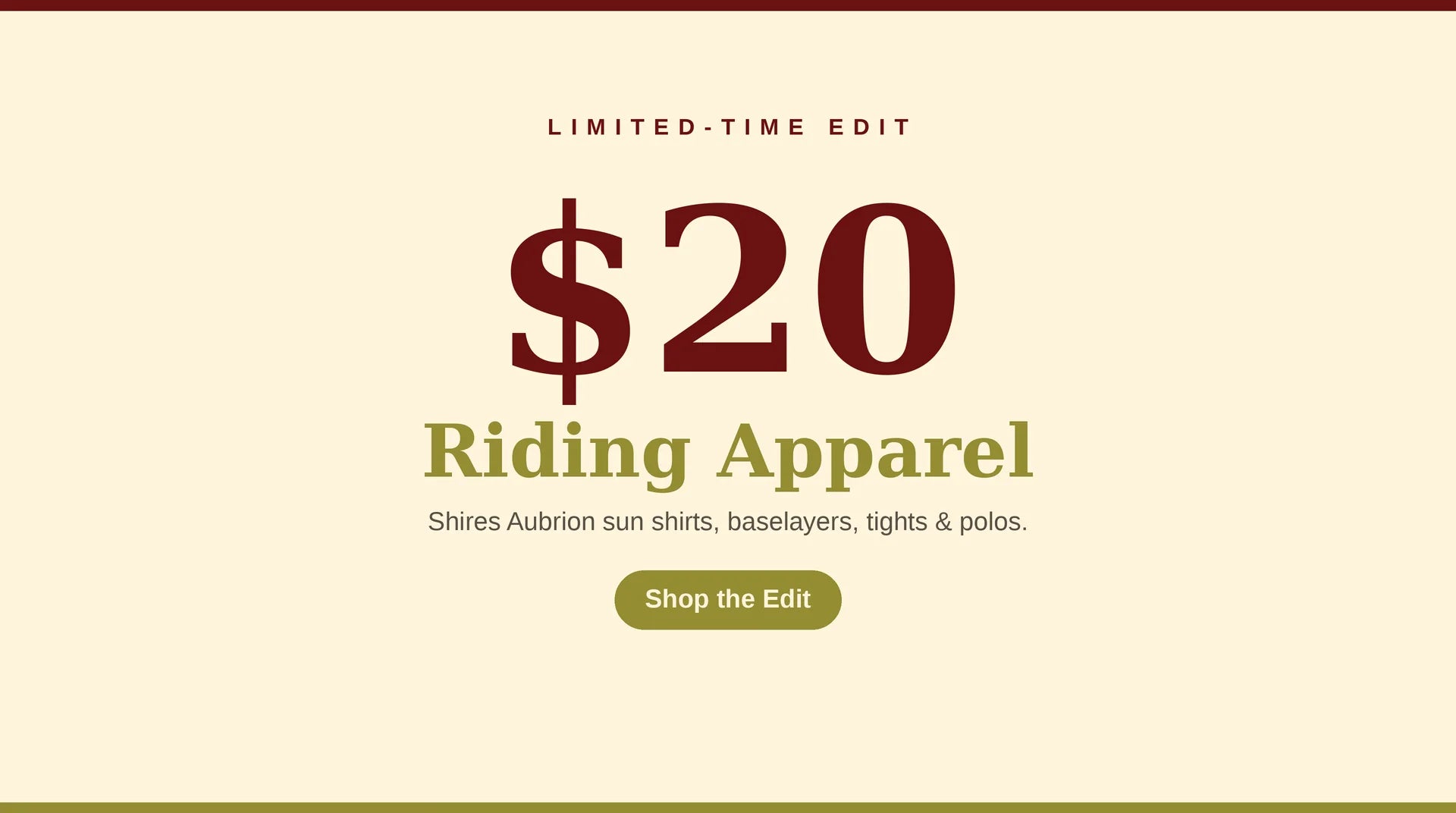 $20 Riding Apparel - Shires Aubrion