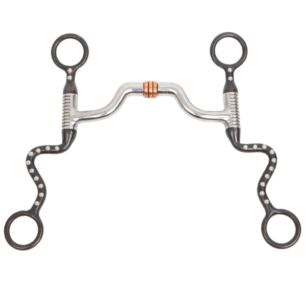 Toklat Black Seven Shank Western Curb Bit - 5-inch Mouthpiece - Professional Performance Horse Tack