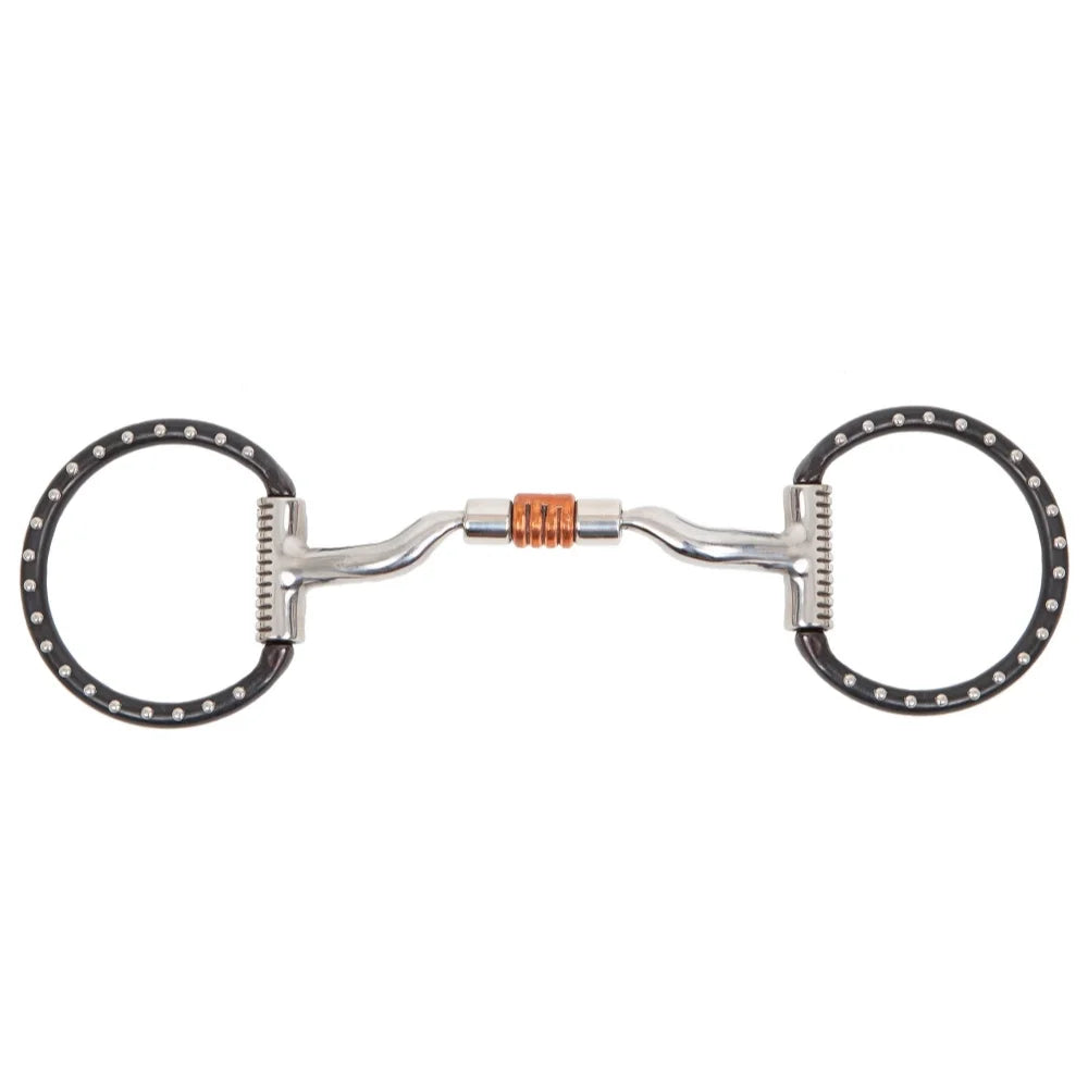 Toklat Black Western Dee Bit with 04 Copper Roller Mouthpiece - 5 Inch