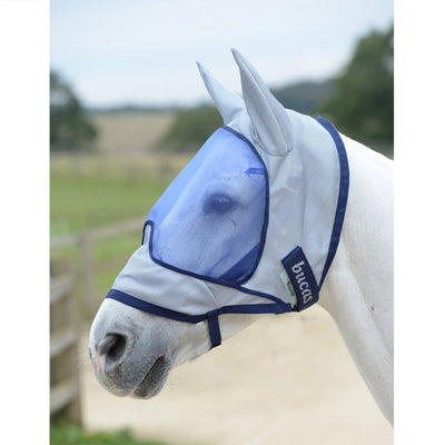 Toklat Bucas Buzz Off Deluxe Fly Mask with Ears - High-Visibility UV Protection Mesh