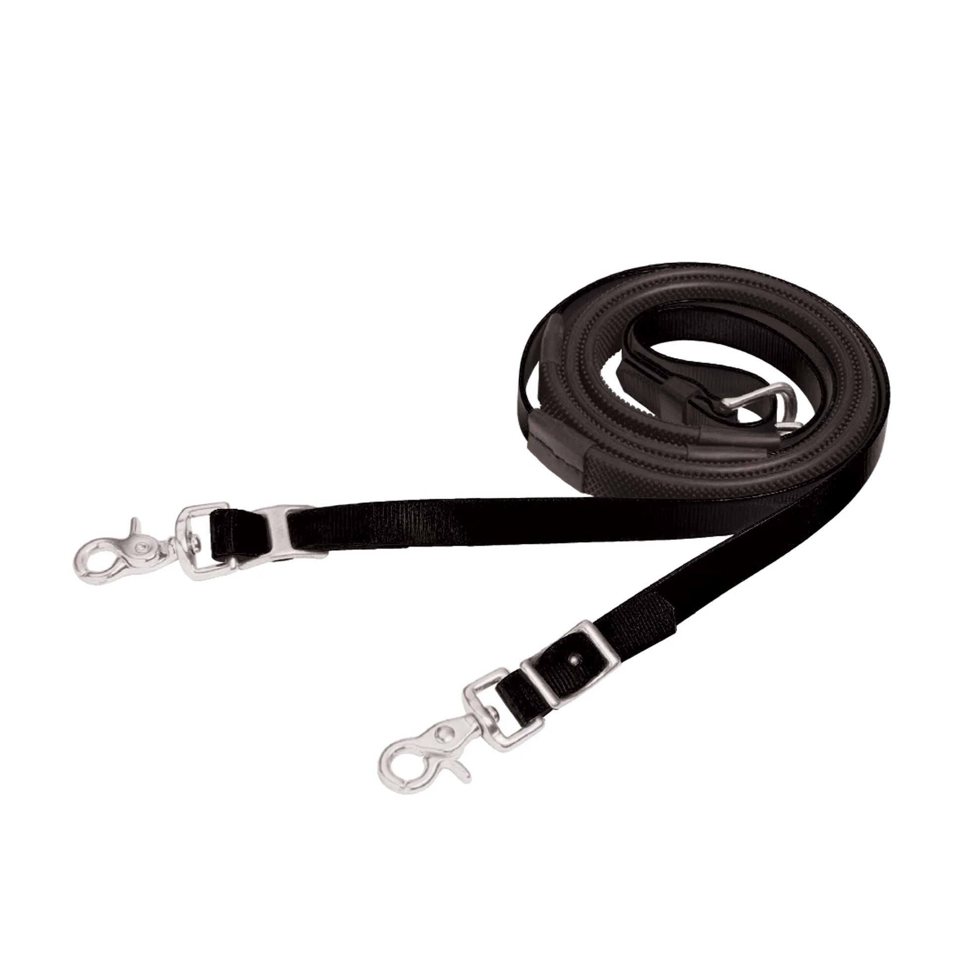Toklat Endurance Deluxe Horse Reins - Black - Durable Tack for Long Distance Trail Riding
