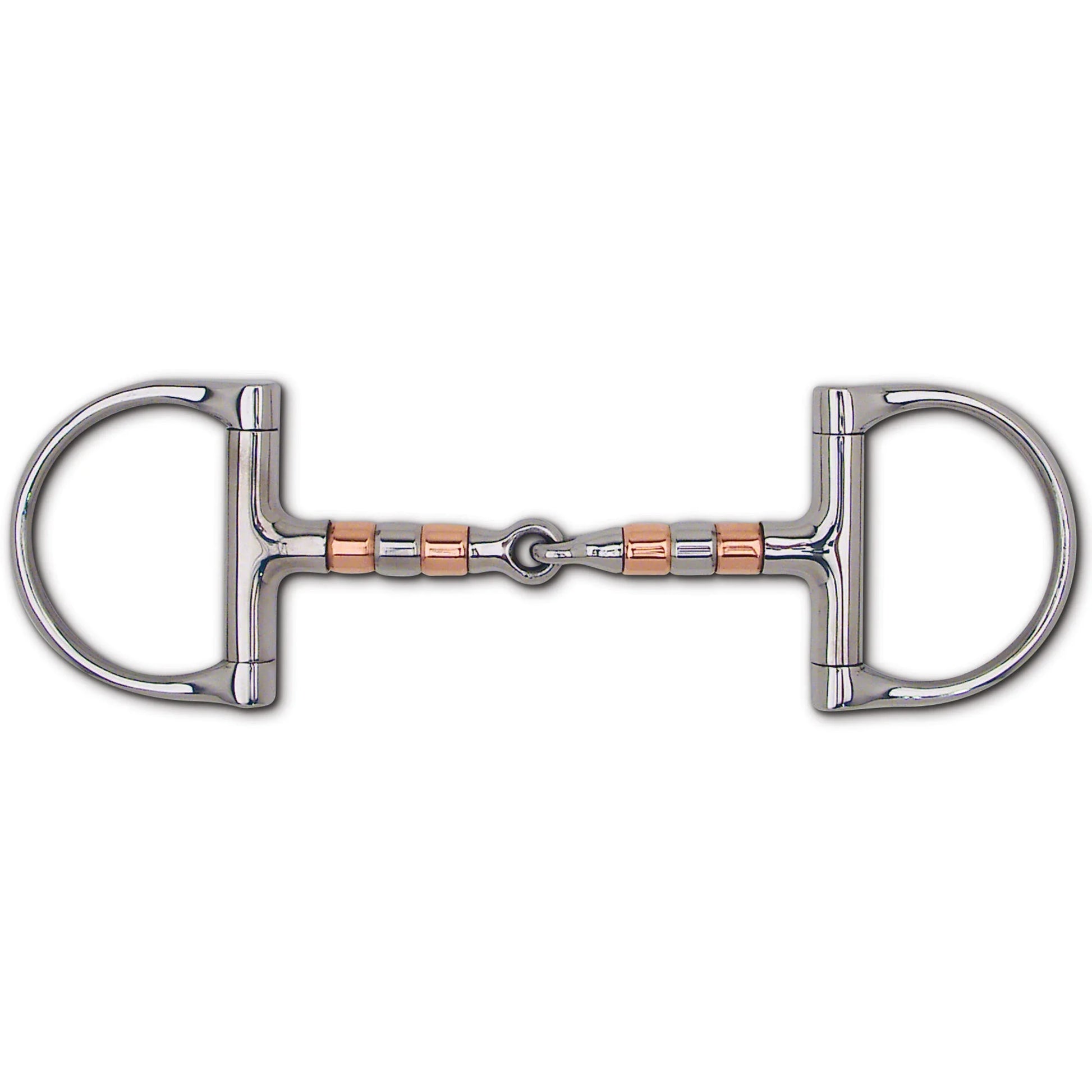 Toklat English 3-Inch Racing Dee Bit with Copper Roller Mouthpiece - Multiple Sizes