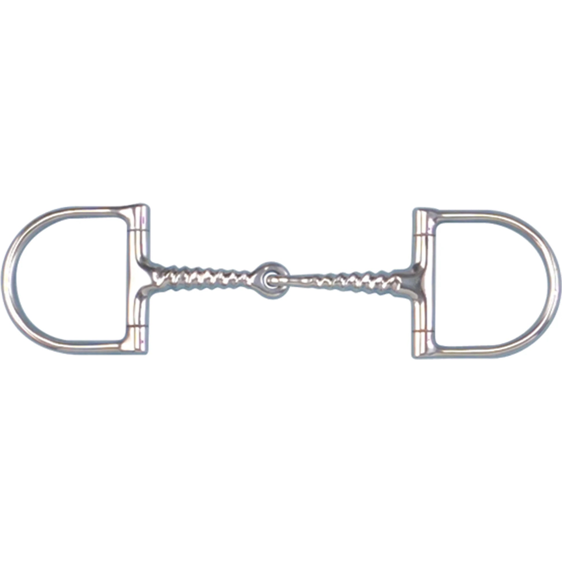 Toklat English Pony Dee Corkscrew Snaffle Horse Bit - 2 1/2 Inch Rings