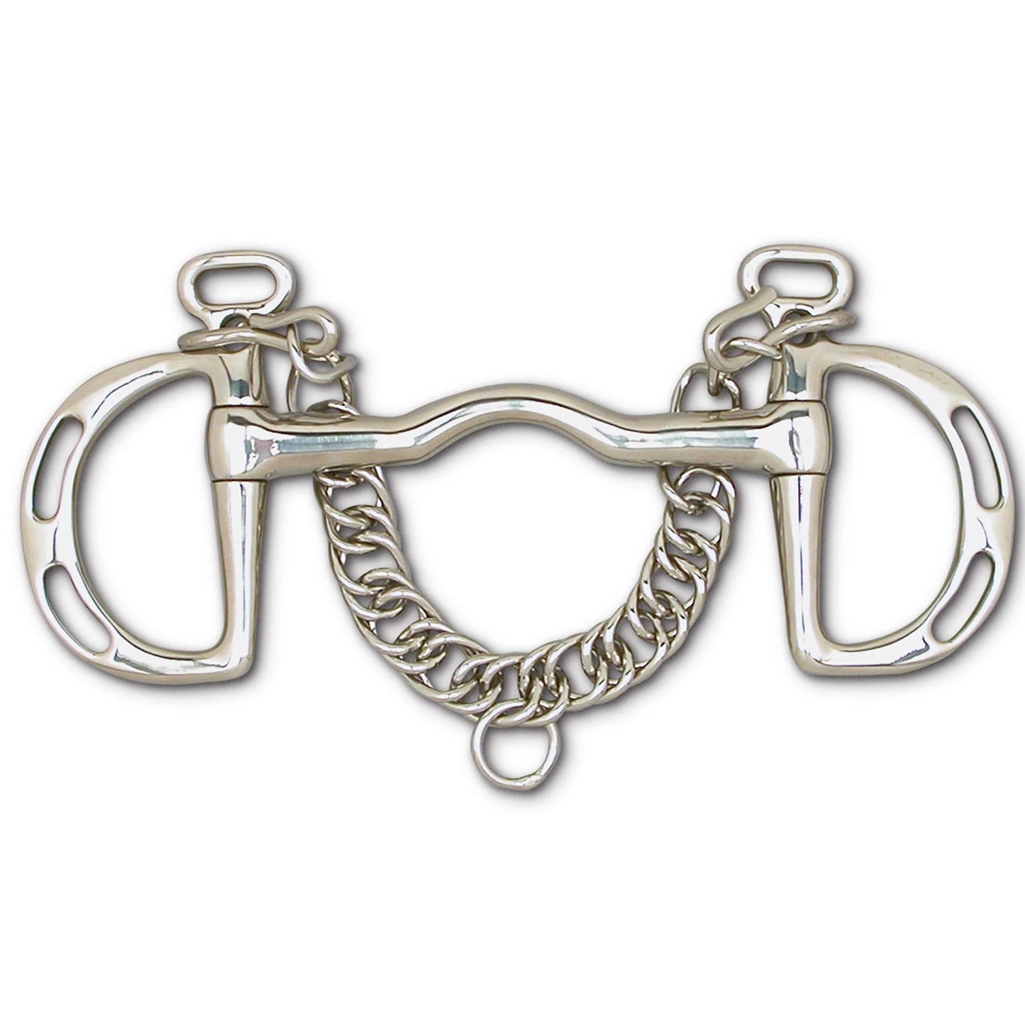 Toklat English Uxeter Kimberwick Horse Bit - Low Port Mouthpiece, 3 1/2 Inch Cheeks