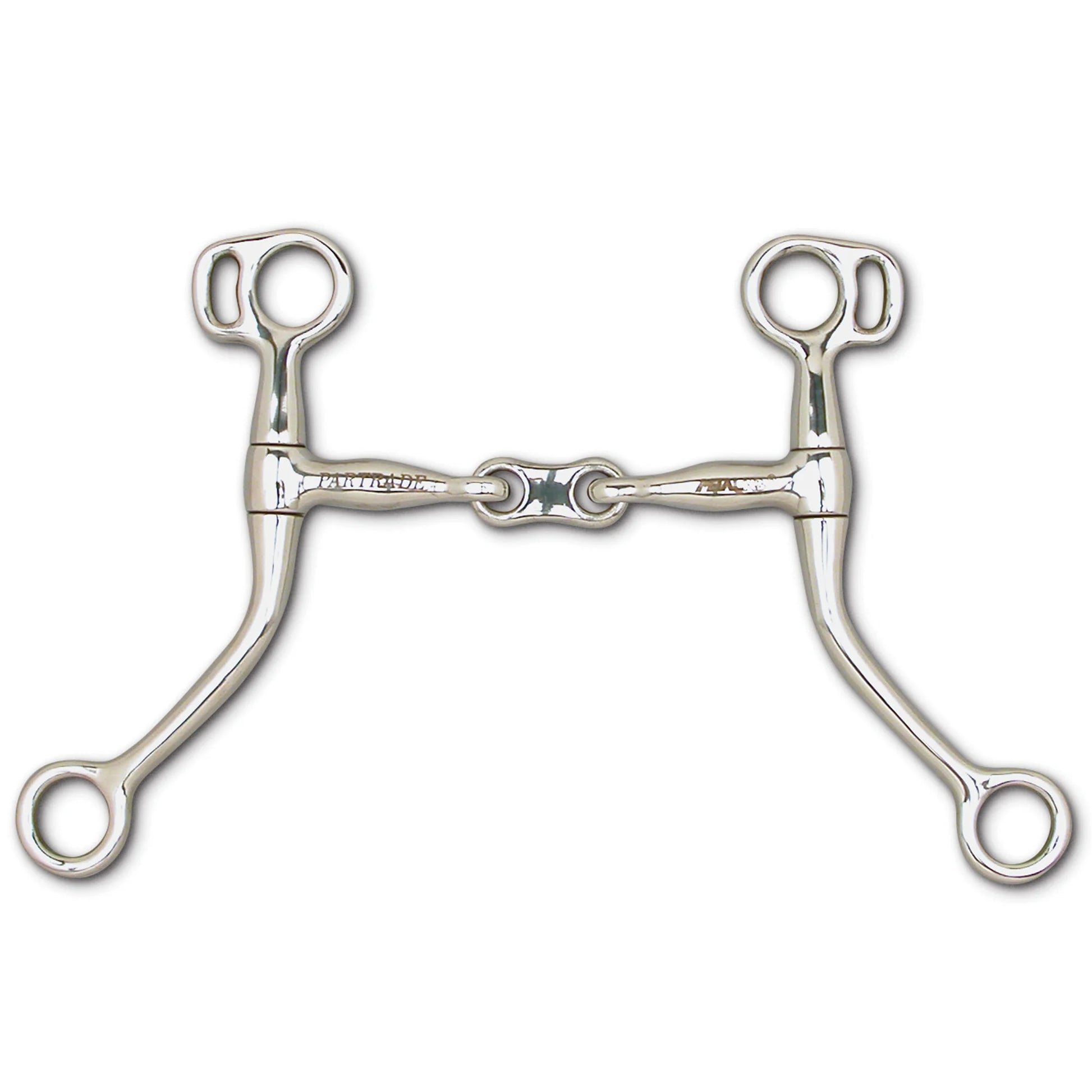 Toklat Wes Swept Back 3-Piece Western Curb Bit with Curb Ring - 6-Inch Shank