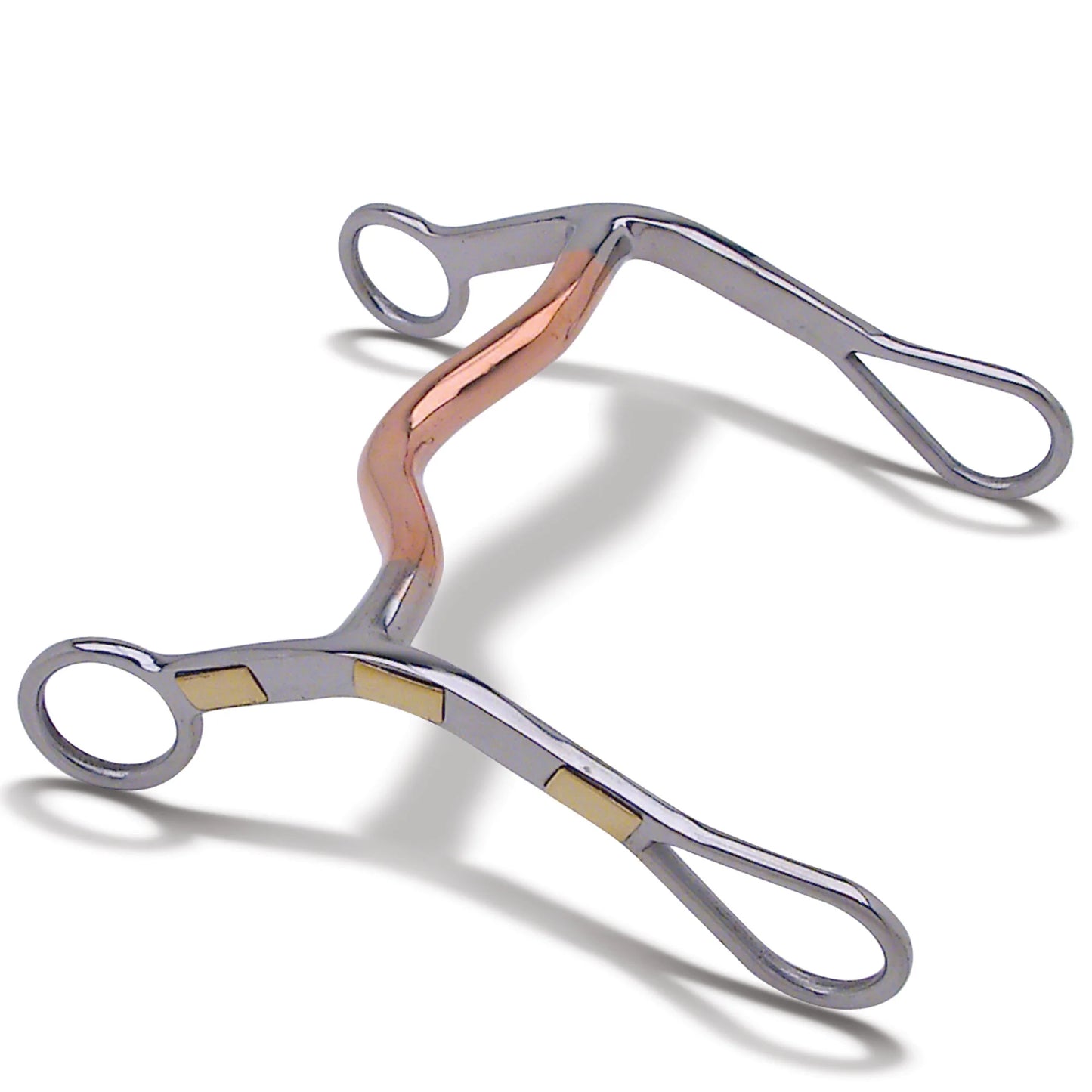 Toklat Western 5" Shank Bit with Brass Trim and Medium Copper Port - 5" Mouth