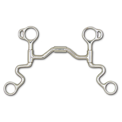 Toklat Western S-Shank Medium Wide Port Horse Bit with Barrel - 5 1/2" Mouth