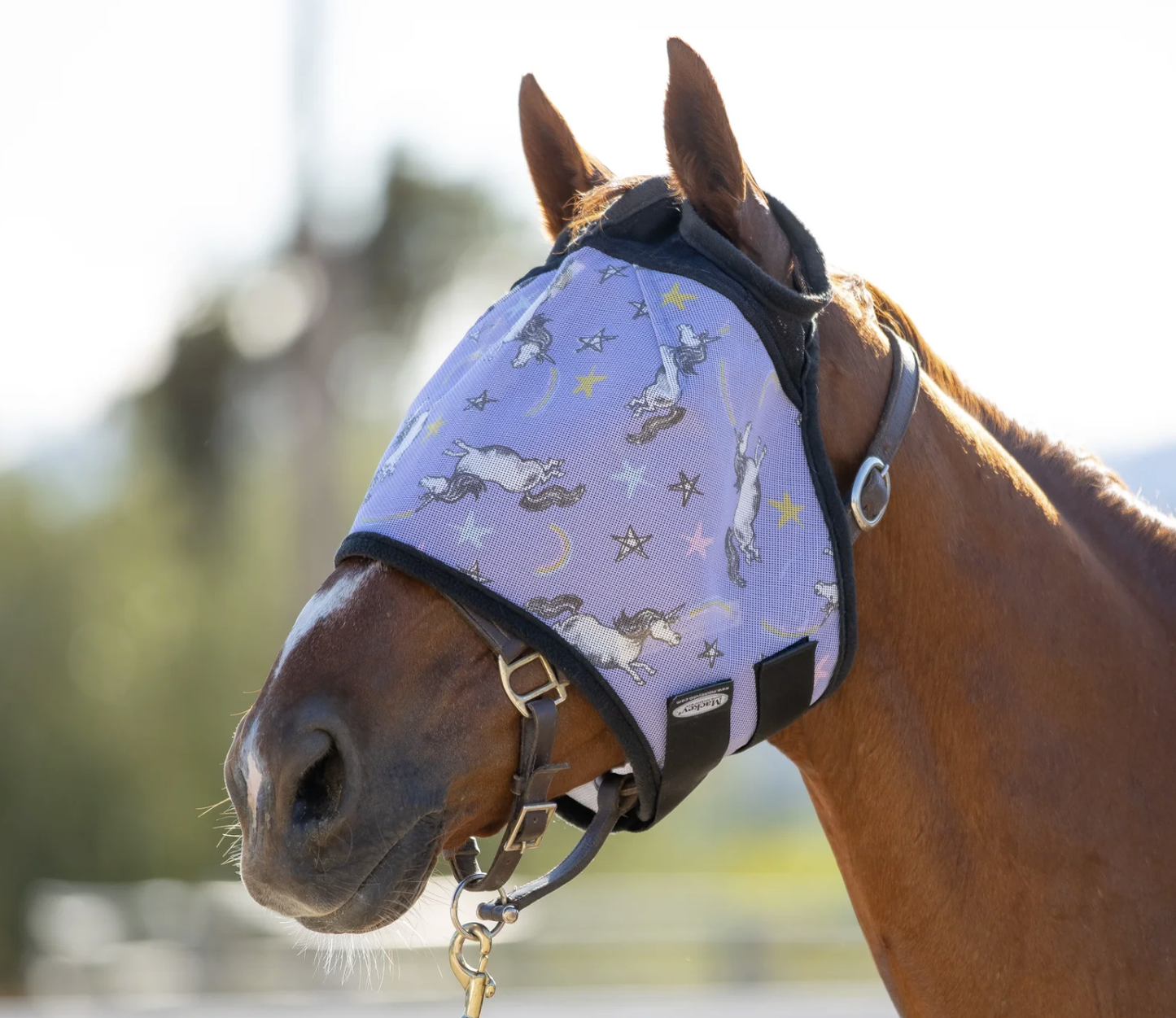 Mackey Standard Fly Mask – 73% UV, Fleece Trim, No Ears