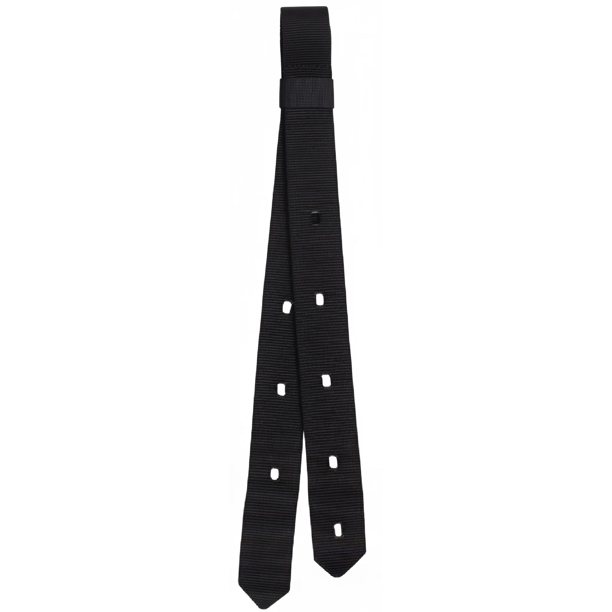 Cashel Durable Double Stitched Nylon Western Off Billet in black, measuring 1-3/4" x 32". This heavy-duty horse tack features reinforced stitching and multiple pre-punched holes for precise cinch adjustment and a secure fit. Ideal for western riders seeking reliable, long-lasting saddle equipment. High-quality nylon webbing ensures maximum durability for everyday riding, training, and trail use.