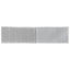 Cashel Fly Mask Extender - 5 Inch Hook-and-Loop Jaw Extension in light gray. This durable horse tack accessory features segmented loop sections and a secure hook fastener with reinforced white stitching. Perfect for customizing the fit of equine fly masks, ensuring comfort and protection for horses with larger jaws or unique sizing needs. High-quality gray fly mask strap extension for a secure, adjustable fit.