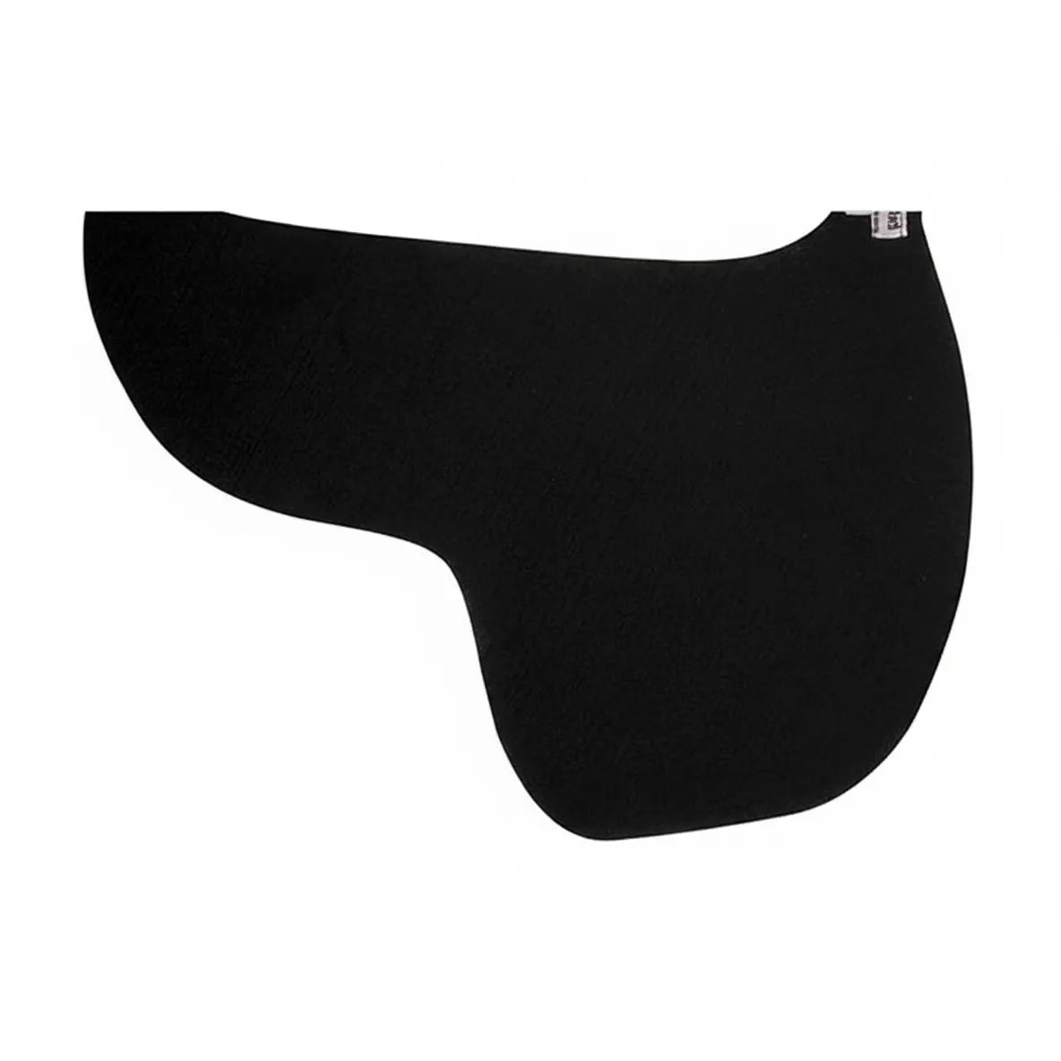 Black Cashel Soft Pad Liner for Soft Saddle G2, featuring moisture-wicking fabric and a split-back contour design for an ergonomic fit. This large equestrian saddle accessory is crafted to keep your horse cool and comfortable by wicking away sweat. Perfect for trail riding or daily training, it provides essential protection and support for soft or treeless saddles.