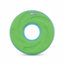 Chuckit! Zipflight Aerodynamic Floating Dog Toy in high-visibility neon green with light blue fabric trim. This medium-sized, ring-shaped fetch toy features a soft yet durable construction designed to float and fly. Its aerodynamic shape and textured surface make it easy for pets to track and retrieve in water or on land. Perfect for active dogs who love outdoor play and long-distance games of catch at the pool, beach, or park.