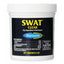 Farnam Swat Clear Fly Repellent Ointment for horses in a 6 oz white jar. This sweat-resistant formula provides targeted insect protection for sensitive areas like ears and facial wounds. The clear ointment effectively repels flies, gnats, and mosquitoes without leaving a messy residue. Essential equestrian grooming supply for long-lasting fly control during summer riding and turnout.