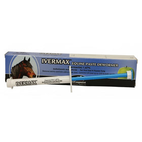 Ivermax Ivermectin 1.87% Horse Wormer Paste - Apple Flavored Broad Spectrum Dewormer, Treats up to 1250 lbs