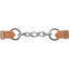 Martin Saddlery 5-Link Harness Leather Curb Strap crafted from premium light tan Hermann Oak leather. This high-quality equestrian accessory features a durable stainless steel 5-link chain center and matching stainless steel buckles for secure, adjustable attachment to Western bits. Designed for durability and refined communication, it's a must-have piece of professional horse tack for any Western rider's bridle setup.