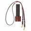 Martin Saddlery 3/4" Barrel Reins featuring rich burgundy Latigo leather and a textured black Biothane non-slip grip. These professional continuous loop reins include adjustable silver buckles and durable brass scissor snaps for secure attachment. Perfect for barrel racing and performance western riding, these high-quality horse reins offer superior control and a classic aesthetic.
