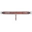 Martin Saddlery FC212 Contoured Biothane Flank Cinch featuring a rich brown Latigo liner and durable stainless steel roller buckles. This 2 1/2" x 35" western back cinch includes white accent stitching and a center D-ring with an adjustable connector strap. Designed for comfort and security, this high-quality horse tack is perfect for ranch work, roping, and performance western riding.