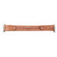 Martin Saddlery Hermann Oak Harness Leather Curb Strap featuring durable stainless steel buckles and classic white contrast stitching. This 10 1/2" x 1/2" western horse tack accessory is crafted from premium light brown harness leather for long-lasting performance. Showcasing expert craftsmanship with stamped branding, this essential equestrian gear is perfect for western riding disciplines and everyday durability.