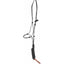 Martin Saddlery marine-grade rope halter and 9ft lead set in black. This durable horse training halter features expertly tied knots at key pressure points for clear communication and a matching black rope lead with a classic brown leather popper. Designed for equestrian performance and longevity, this sleek black tack set is a professional-grade choice for ground work and everyday horse handling.