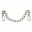 Martin Saddlery heavy-duty stainless steel curb chain strap for western horse bits. This rust-proof silver horse tack features integrated snap clips at both ends for quick and secure attachment. Durable metal chain links provide reliable performance for equestrian riding and horse training equipment.