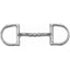 Myler 32-3 English Dee Bit with Hooks featuring a 5" Sweet Iron Mullen Triple Barrel Level 2 Mouthpiece. This polished stainless steel horse bit includes copper inlays to promote salivation and relaxation. The D-ring design with integrated hooks provides excellent lateral control and a steady feel, making it a top choice for hunter, jumper, and dressage riders. Premium equestrian tack designed for clear communication and horse comfort.