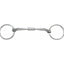 Myler Bridoon MB 02 Comfort Snaffle Wide Barrel Horse Bit, 5-inch, crafted from polished stainless steel with copper inlays. Features a curved mouthpiece for tongue relief and a loose ring bridoon design for clear communication. An essential piece of equestrian equipment for dressage training and competition, designed to encourage salivation and relaxation for your horse.