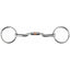 Myler Bridoon SS Low Port Mullen Barrel Bit MB06 Level 2-3, featuring a 5.5-inch stainless steel mouthpiece with a copper-inlaid barrel for enhanced salivation. This ergonomic horse bit provides gentle tongue relief and independent side movement, making it a top choice for dressage and refined communication. Durable loose ring bridoon design with a polished finish, ideal for intermediate to advanced training and sensitive horses.