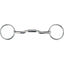 Myler Bridoon Stainless Steel Low Port Comfort Snaffle Bit MB 04 Level 2 with Copper Inlay. This high-quality 4 3/4 inch equestrian bit features a polished finish, loose ring cheekpieces, and a curved mouthpiece designed for tongue relief and gentle communication. Perfect for horse training and dressage, this ergonomic snaffle promotes relaxation and responsiveness in Level 2 horses. Professional-grade horse tack for precision riding and refined control.