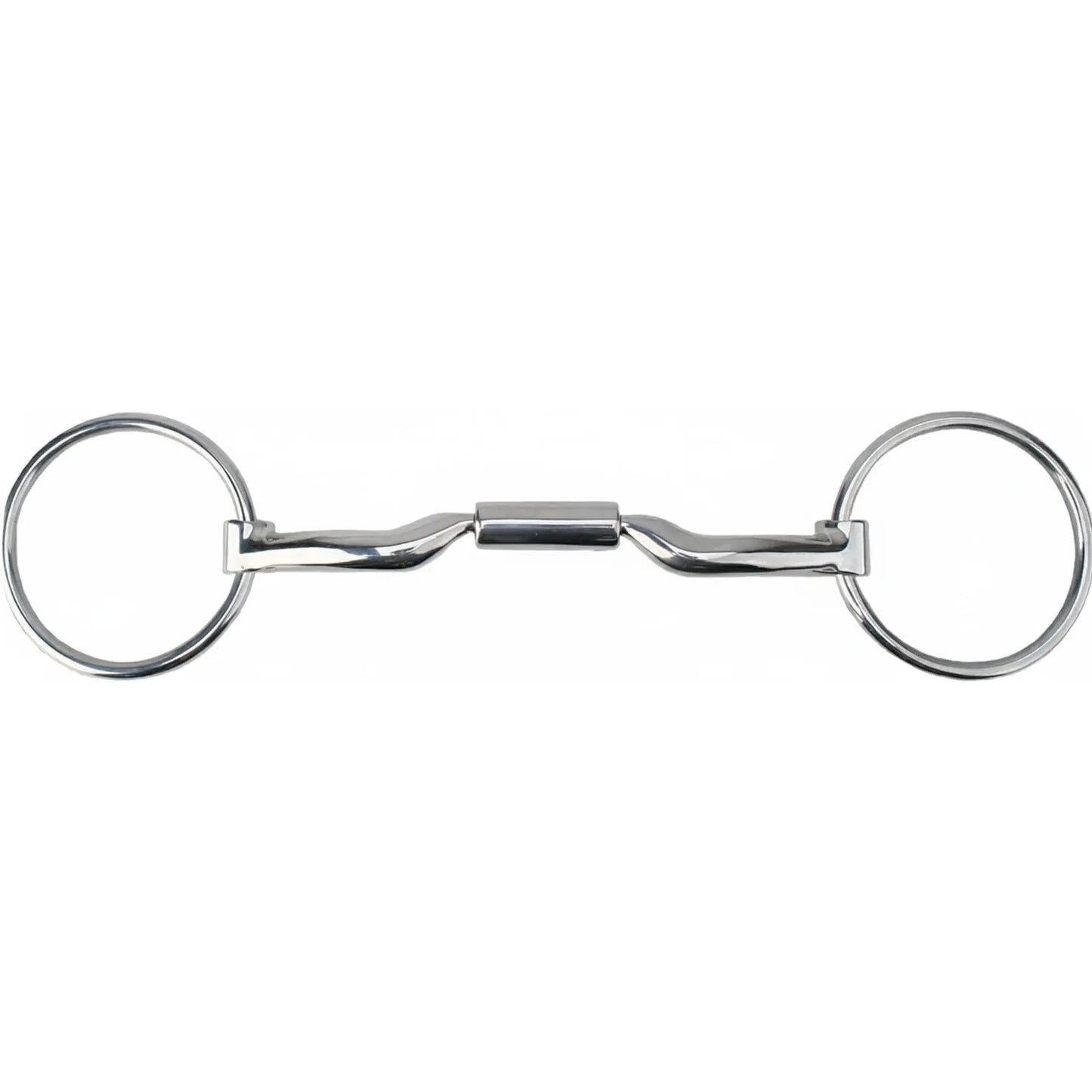 Myler Bridoon Stainless Steel Low Port Comfort Snaffle Bit MB 04 Level 2 with Copper Inlay. This high-quality 4 3/4 inch equestrian bit features a polished finish, loose ring cheekpieces, and a curved mouthpiece designed for tongue relief and gentle communication. Perfect for horse training and dressage, this ergonomic snaffle promotes relaxation and responsiveness in Level 2 horses. Professional-grade horse tack for precision riding and refined control.
