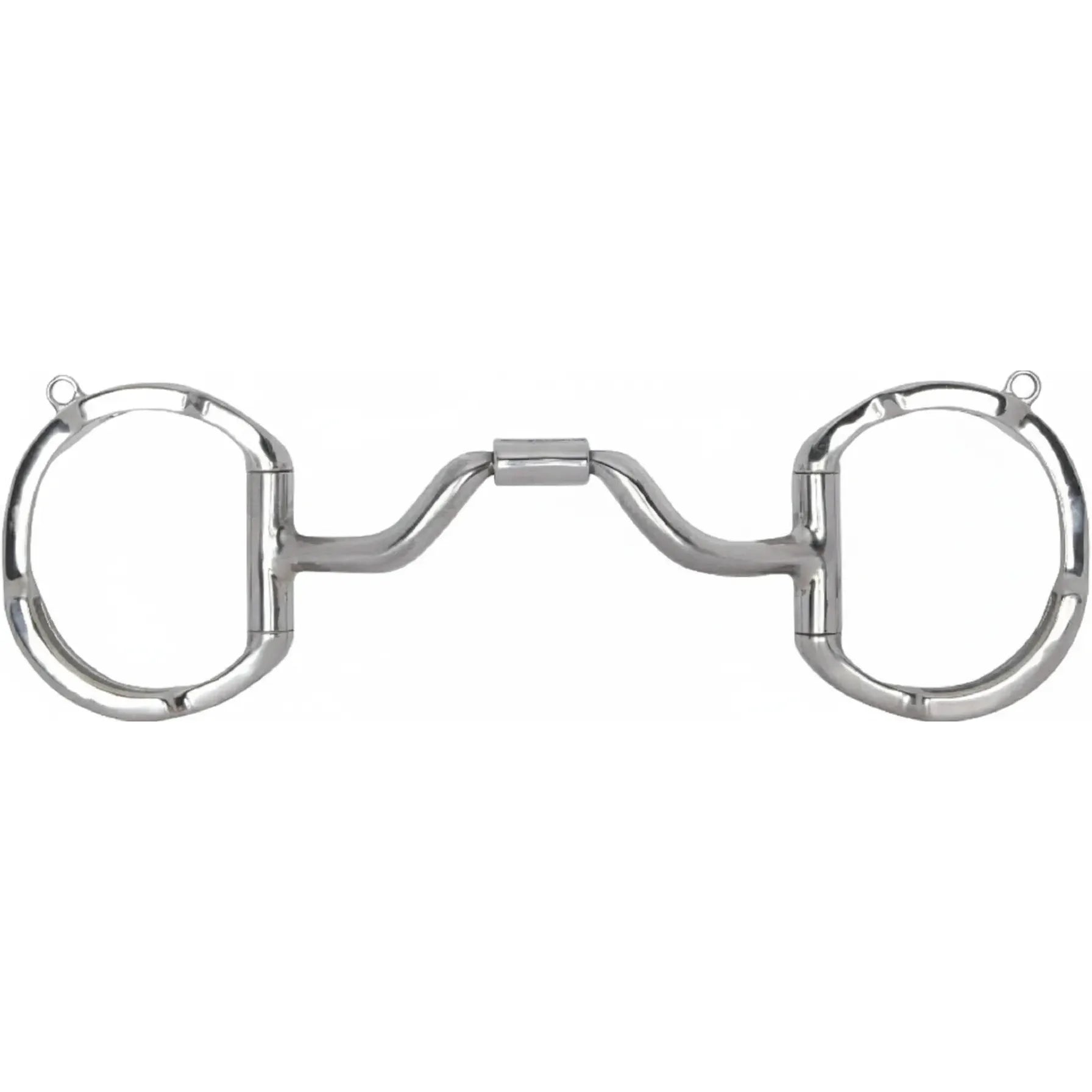 Myler MB 33 Eggbutt with Hooks horse bit, featuring a Level 3 high ported barrel mouthpiece in polished stainless steel with copper inlay. The wide port offers maximum tongue relief for performance horses, while the eggbutt cheekpieces with integrated hooks provide mild leverage and stability. This professional equestrian bit is designed for refined communication and horse comfort during schooling or competition.