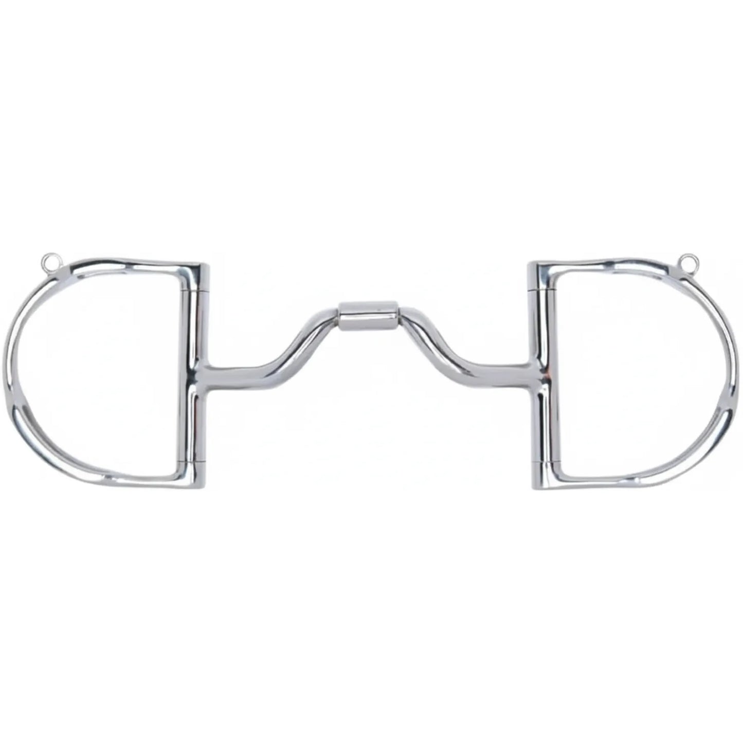 Myler MB 33 English Dee with Hooks Horse Bit featuring a 5 1/2" sweet iron mouthpiece with copper inlays and a low port barrel. This level 3 bit provides maximum tongue relief and independent side movement through its polished stainless steel Dee-ring cheeks with integrated hooks. A high-performance equestrian accessory designed for refined communication and horse comfort in dressage, jumping, and general English riding.