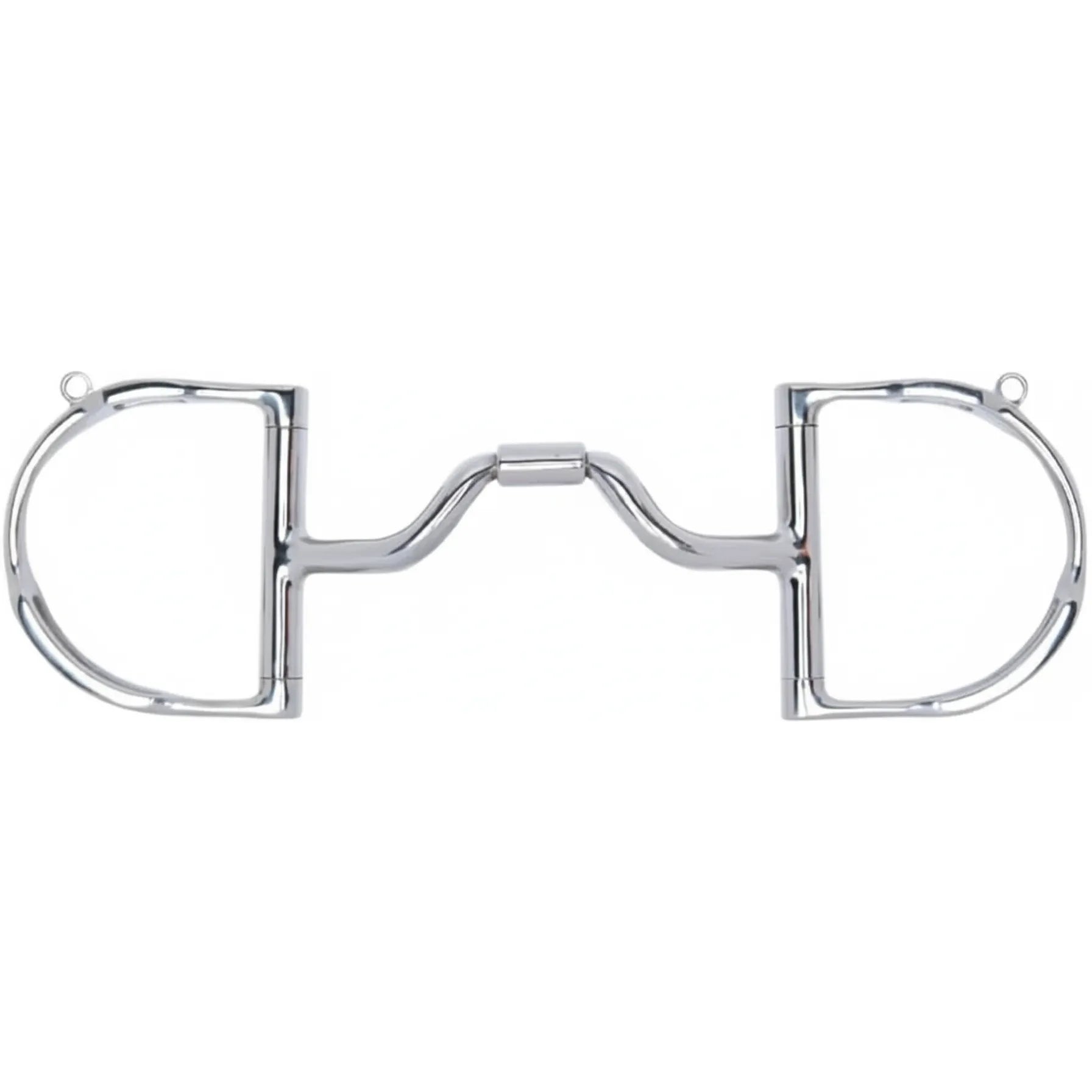 Myler MB 33 English Dee with Hooks Horse Bit featuring a 5 1/2" sweet iron mouthpiece with copper inlays and a low port barrel. This level 3 bit provides maximum tongue relief and independent side movement through its polished stainless steel Dee-ring cheeks with integrated hooks. A high-performance equestrian accessory designed for refined communication and horse comfort in dressage, jumping, and general English riding.