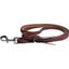 Professional's Choice 8ft Waterloop Roping Rein crafted from 5/8in heavy oil harness leather in a rich dark brown. This premium Western horse tack features a durable nickel-plated snap hook and classic tie-loop attachment. Ideal for roping, training, and performance riding, these high-quality leather reins offer a professional feel and long-lasting durability for any equestrian's gear collection.
