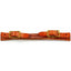 Professional's Choice Al Dunning 2-Buckle Curb Strap for western bits. Crafted from 5/8-inch premium Hermann Oak harness leather in a natural russet color with durable solid brass hardware. This high-quality leather curb strap features white contrast stitching and the Al Dunning logo, making it an essential piece of horse tack for western performance, showing, or trail riding.