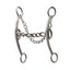 Professional's Choice Derby Horse Bit crafted from polished stainless steel, featuring a 6.75" fixed cheek and a flexible 5 3/4" chain mouthpiece. This western curb bit includes curved shanks and an integrated curb chain for balanced leverage and precise communication. Durable and high-performance equestrian tack, perfect for training or competition, providing both professional style and functional control for your horse.