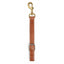 Professional's Choice Hermann Oak Triple-Ply Leather Breast Collar Down Strap featuring high-quality russet brown leather with white contrast stitching. This 1-inch wide equestrian accessory includes a durable solid brass snap hook and a silver stainless steel buckle for an adjustable, secure fit. A premium choice for riders seeking long-lasting western horse tack and high-performance equestrian gear.
