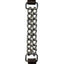 Professional's Choice Nylon Curb Chain in chocolate featuring a flat, smooth double link chain design for even pressure and comfort. High-quality silver metal double chains are connected to durable dark brown nylon straps, providing a professional horse tack solution for precise equestrian communication and bit stability.