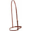 Professional's Choice Round Nose Adjustable Caveson in rich brown Hermann Oak Leather. Features a 1/2-inch adjustable headstrap and a smooth round leather noseband with polished nickel hardware. This durable equestrian tack is designed for functional control and a classic look, making it an essential piece of horse equipment for training and competition.