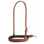 Professional's Choice Schutz Roper Noseband (8037) crafted from 3/4" Hermann Oak leather in a rich russet brown. Features a wide 1 1/4" noseband with soft dark lining and elegant white stitching for horse comfort and style. Includes an adjustable brass buckle and a durable bronze ring for attachments. Ideal western horse tack for roping, training, and everyday riding performance.
