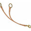 Professional's Choice Short Leather Training Fork crafted from premium tan Hermann Oak Harness Leather. This durable horse training aid features high-quality brass rings and a heavy-duty swivel snap hook with reinforced stitching for long-lasting performance. A top-tier choice for professional equestrians and trainers seeking high-quality western tack and precision training equipment.