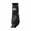 Professional's Choice SMB3 Black Sports Medicine Boots for horse leg protection. This contoured boot features durable neoprene, a secure hook-and-loop closure, and the brand logo, providing essential support for the fetlock and tendons. High-performance equestrian gear designed for front and rear horse legs to prevent injury during riding, training, or competition.