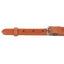 Professional's Choice Snaffle Curb Strap crafted from premium tan Hermann Oak leather. This 6.5-inch western horse tack accessory features a classic silver-toned buckle and pre-punched holes for easy adjustment. Durable and high-quality equestrian gear made in the USA, perfect for adding control and style to your snaffle bridle. Essential leather horse equipment for professional training and trail riding.